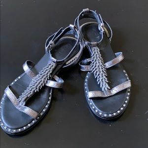 ASH Flat in studded leather EU 36 US 6